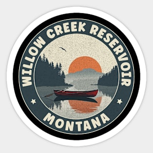 Willow Creek Reservoir Montana Sunset Sticker